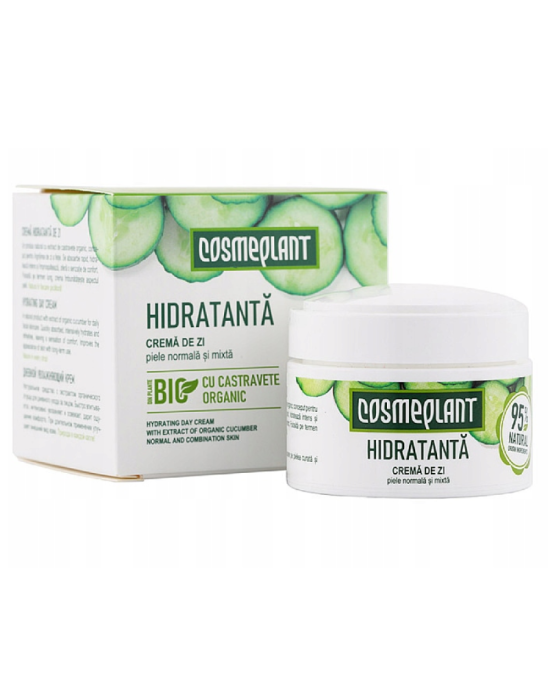 Nawilżający krem do twarzy na dzień ogórek 50 ml | Cosmeplant