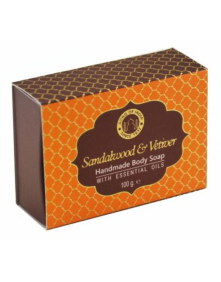 Ręcznie robione mydło glicerynowe Sandalwood & Vetiver 100 g | Song of India
