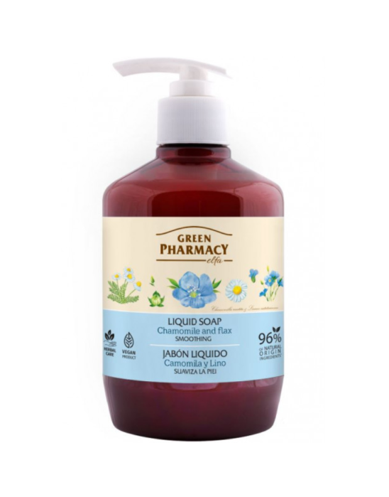 Mydło w płynie rumianek i len 460 ml |Green Pharmacy