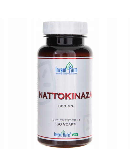 Nattokinaza 300 mg 60 kaps | Invent Farm