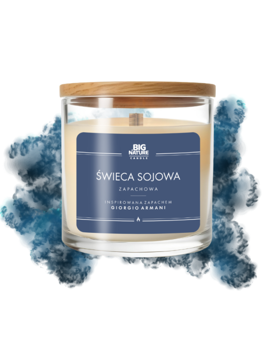 Świeca sojowa inspirowana zapachem Giorgio Armani 155 g | Big Nature