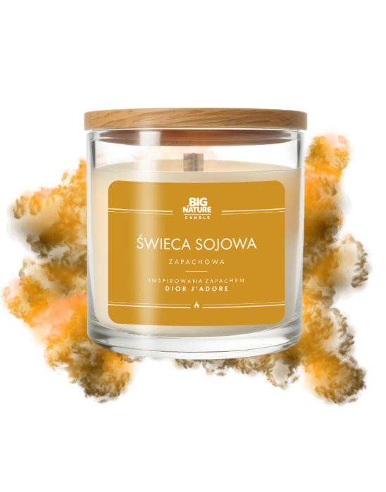 Świeca sojowa inspirowana zapachem Dior J'adore 155 g | Big Nature