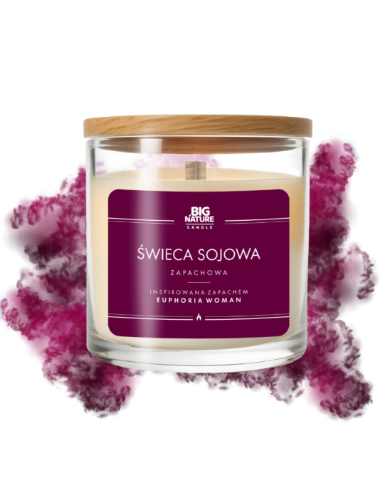 Świeca sojowa inspirowana zapachem Euphoria Woman 155 g | Big Nature