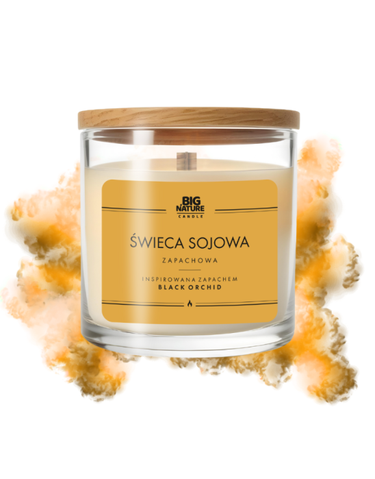 Świeca sojowa inspirowana zapachem Black Orchid 155 g | Big Nature