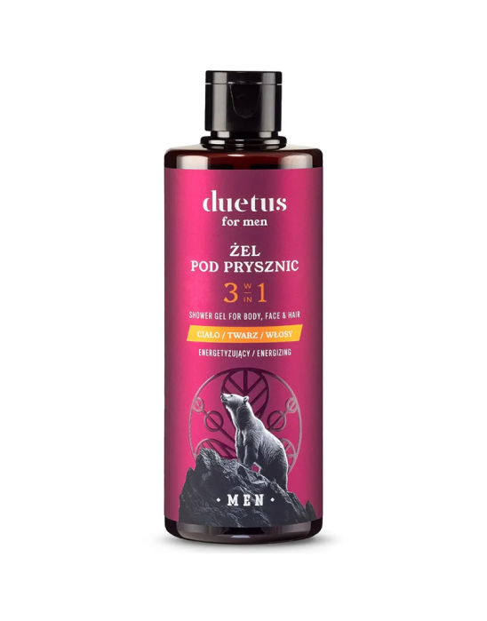 Energetyzujący żel pod prysznic 3w1 dla mężczyzn 300 ml | Duetus