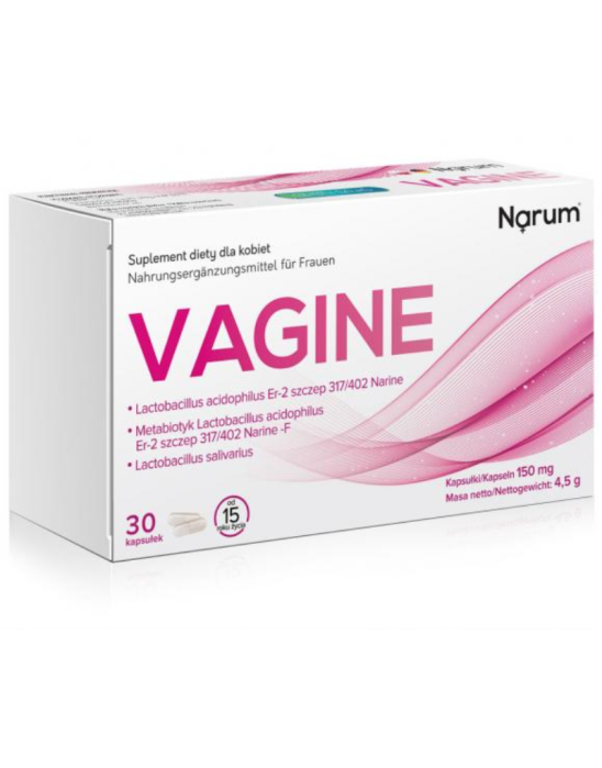 Vagine zdrowe drogi rodne 150 mg 30 kaps | Narum