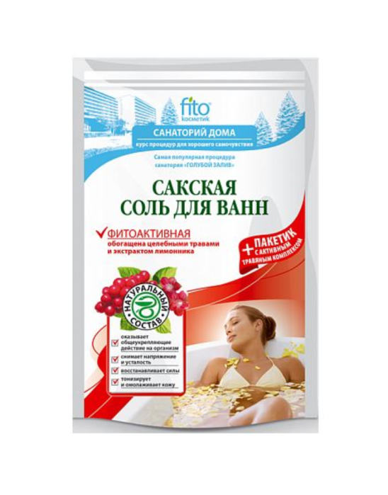Sól do kąpieli saska naturalna fitoaktywna 530 g | Fitocosmetic