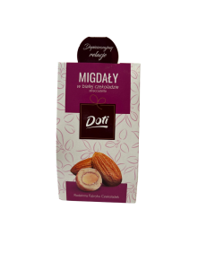 Migdały w białej czekoladzie straciatella 100 g| Doti
