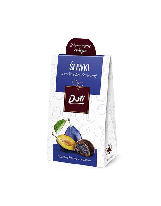 Śliwki w czekoladzie deserowej 100 g | Doti