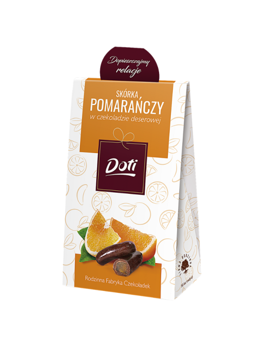 Skórka pomarańczy w czekoladzie deserowej 100 g | Doti