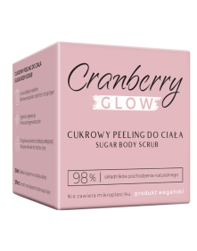 Cukrowy peeling do ciała z masłem shea 200 ml | Cranberry Glow