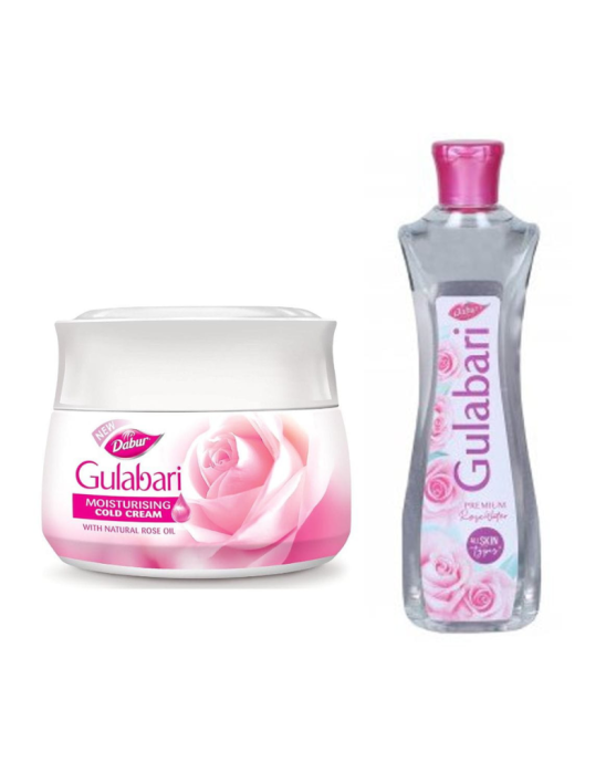 Różany krem do twarzy 30 ml + woda różana 30 ml | Dabur