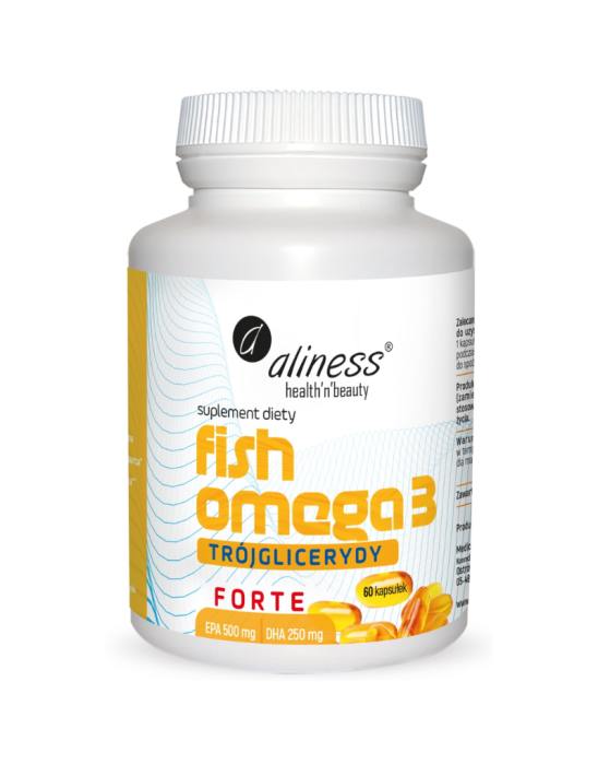 Fish omega-3 trójglicerydy forte 60 kaps | Aliness
