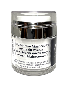 Witaminowo magnezowe serum do twarzy z tripeptydem miedziowym i kwasem hialuronowym 50 ml | Kropla Relaksu
