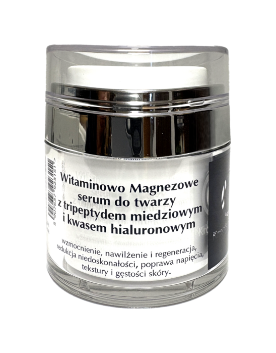 Witaminowo magnezowe serum do twarzy z tripeptydem miedziowym i kwasem hialuronowym 50 ml | Kropla Relaksu
