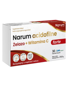 Acidofilne żelazo + wit C 600 mg | Narum