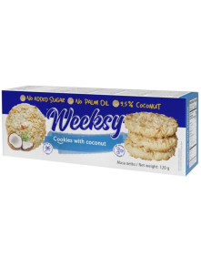 Ciastka kokosowe bez dodatku cukru i oleju palmowego 120 g | Weeksy
