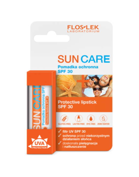 Pomadka ochronna SPF 30 sun care 1 szt | Flos lek