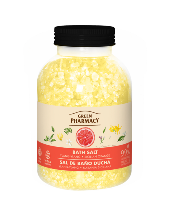 Sól do kąpieli ylang-ylang i sycylijska pomarańcza 1 kg | Green Pharmacy