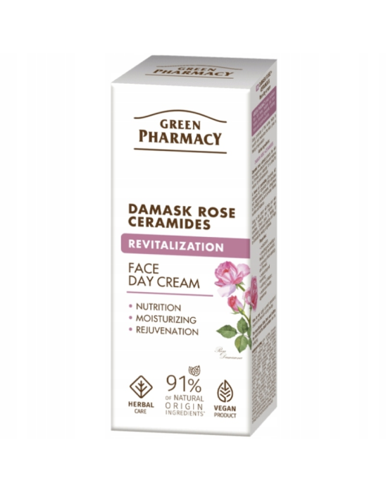 Krem do twarzy na dzień róża damasceńska + ceramidy 50 ml | Green Pharmacy