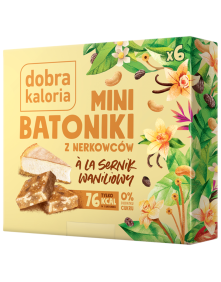 Mini batoniki z nerkowców a'la sernik waniliowy 6x17 g | Dobra Kaloria