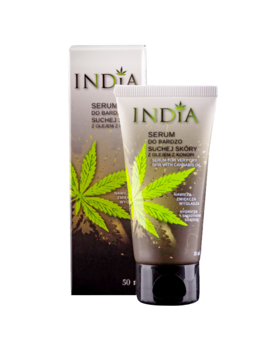 Serum z olejem konopnym do bardzo suchej skóry twarzy i dłoni 50 ml | India