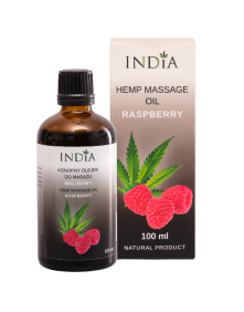 Olejek konopny do masażu Malinowy 100 ml | India