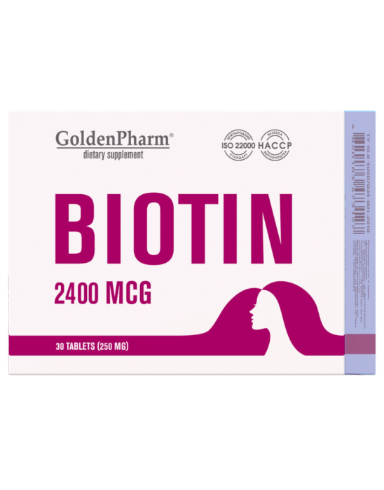 Biotin 2400 mcg 30 tab. | Golden Pharm