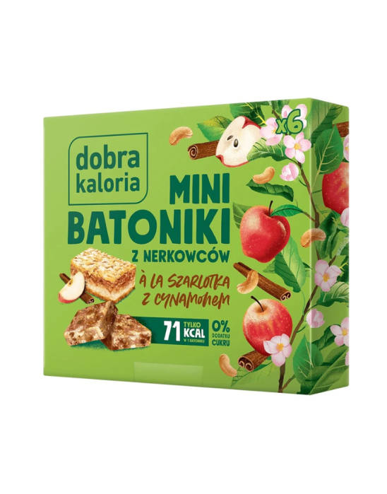 Mini batoniki z nerkowców a'la szarlotka z cynamonem 6 szt | Dobra Kaloria