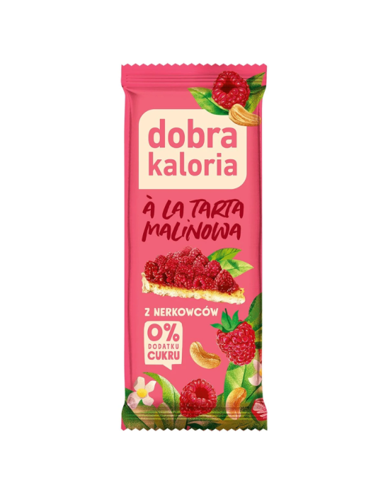 Baton z nerkowców a'la tarta malinowa 35 g | Dobra Kaloria