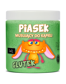 Musujący piasek do kąpieli zielony Glutek 190 g | Laq
