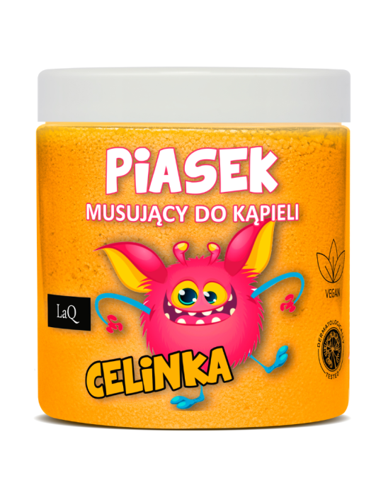 Musujący piasek do kąpieli pomarańczowy Celinka 190 g | Laq
