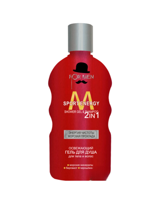 Odświeżający żel pod prysznic i szampon 2w1 200 ml | For Men