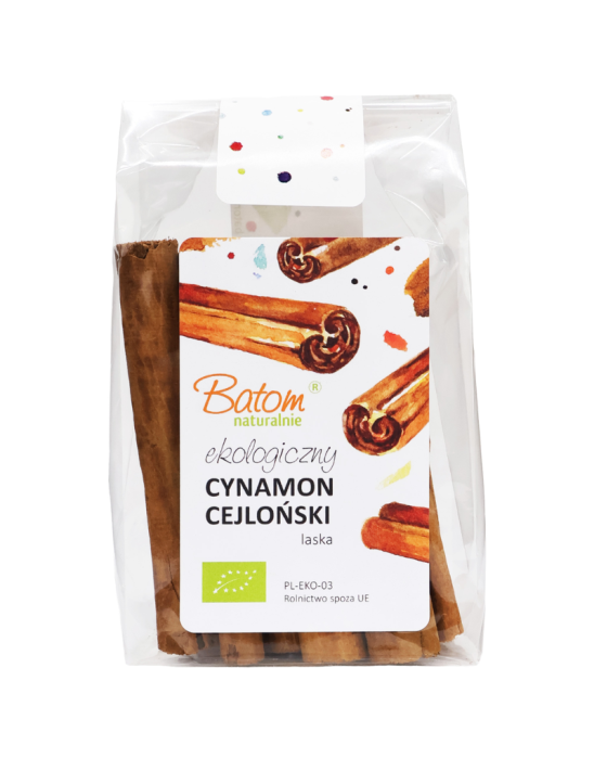 Ekologiczny cynamon cejloński laska 50 g | Batom