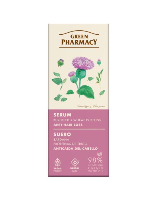 Serum przeciw wypadaniu włosów łopian i białka pszenicy 100 ml | Green Pharmacy