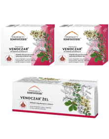 Zestaw promocyjny na ciężkie nogi Venoczar żel 75 g + 2x Venoczar 60 tab | Produkty Bonifraterskie