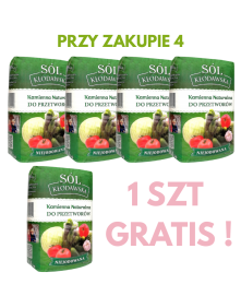 Sól kłodawska niejodowana idealna do zapraw 5x1,1kg – Kup 4, 5 Gratis!