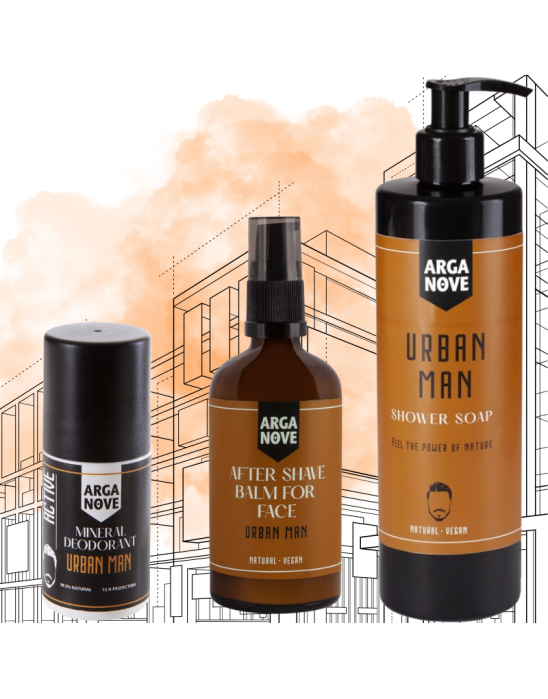 Zestaw kąpielowy "Urban Man" 3 szt | Arganove
