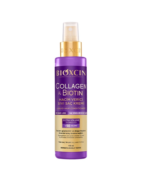 Odżywka w płynie collagen&biotin dodająca włosom objętości 150 ml | Bioxcin