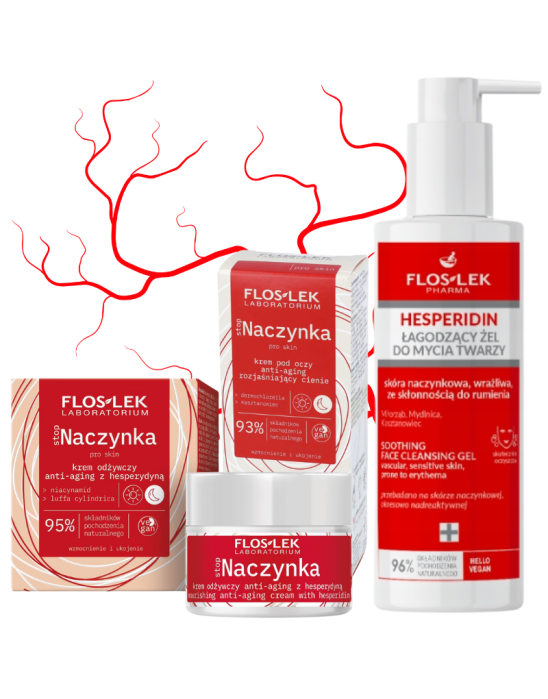 Pielęgnacja twarzy naczynkowej - w zestawie TANIEJ ! | Floslek