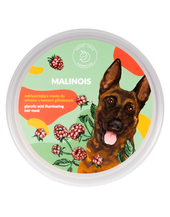 Nabłyszczajaca maska do włosów z kwasem glikolowym malinois 200 ml | Hairy Tale Cosmetics