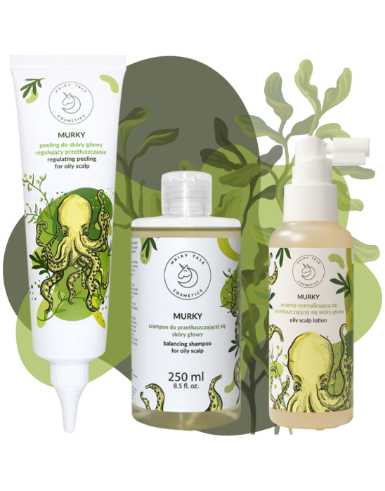 Zestaw Murky – Kompleksowa pielęgnacja problematycznej skóry głowy 3 szt | Hairy Tale Cosmetics