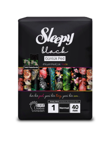 Wkładki higieniczne normal 40 szt | Sleepy Black
