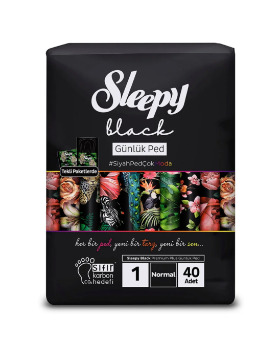 Wkładki higieniczne normal 40 szt | Sleepy Black