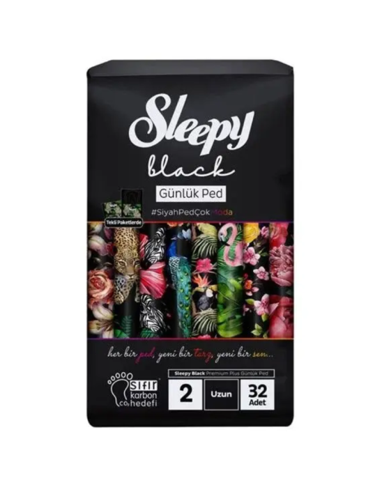 Wkładki higieniczne long 32 szt | Sleepy Black