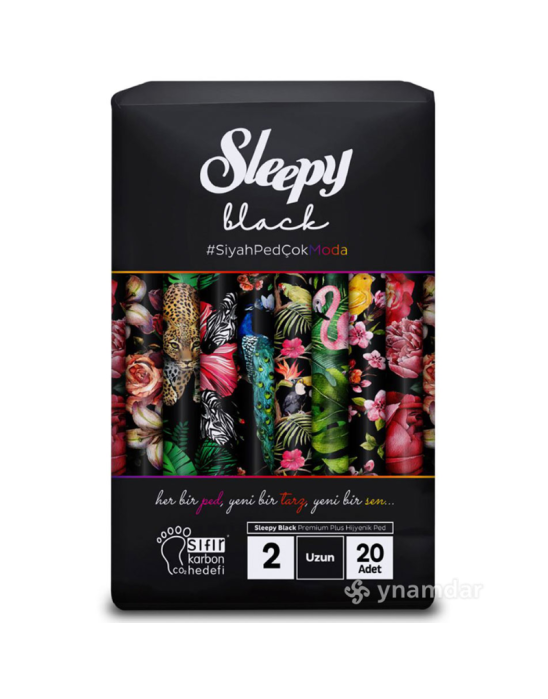 Podpaski higieniczne long 20 szt | Sleepy Black