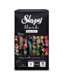 Podpaski higieniczne night 18 szt | Sleepy Black