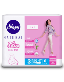Naturalne podpaski slim night 6 szt | Sleepy