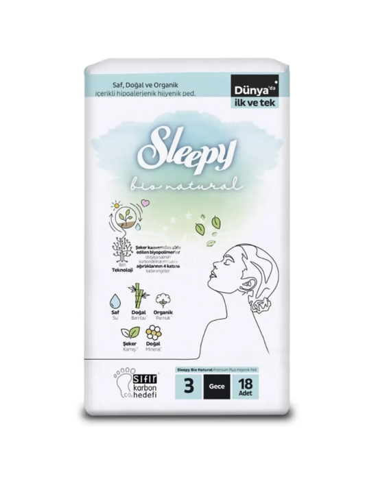 Bio podpaski higieniczne night 18 szt | Sleepy