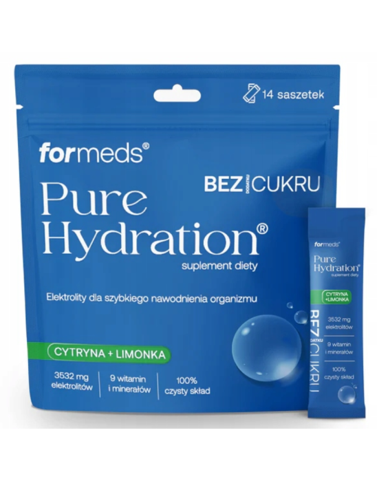 Pure Hydration elektrolity dla szybkiego nawodnienia organizmu bez cukru 14 szt | Formeds